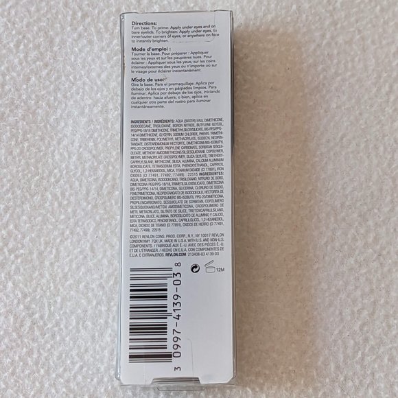 🌷4/$20 Eye Primer plus Brightener, Eye Brightening Primer 003 PhotoReady Revlon - Picture 7 of 9